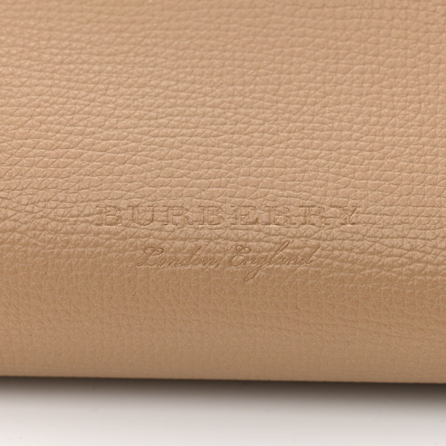 Burberry Grainy Calfskin Haymarket Check Medium Reversible Tote Camel 6 of 17