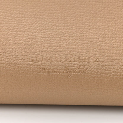 Burberry Grainy Calfskin Haymarket Check Medium Reversible Tote Camel 6 of 17