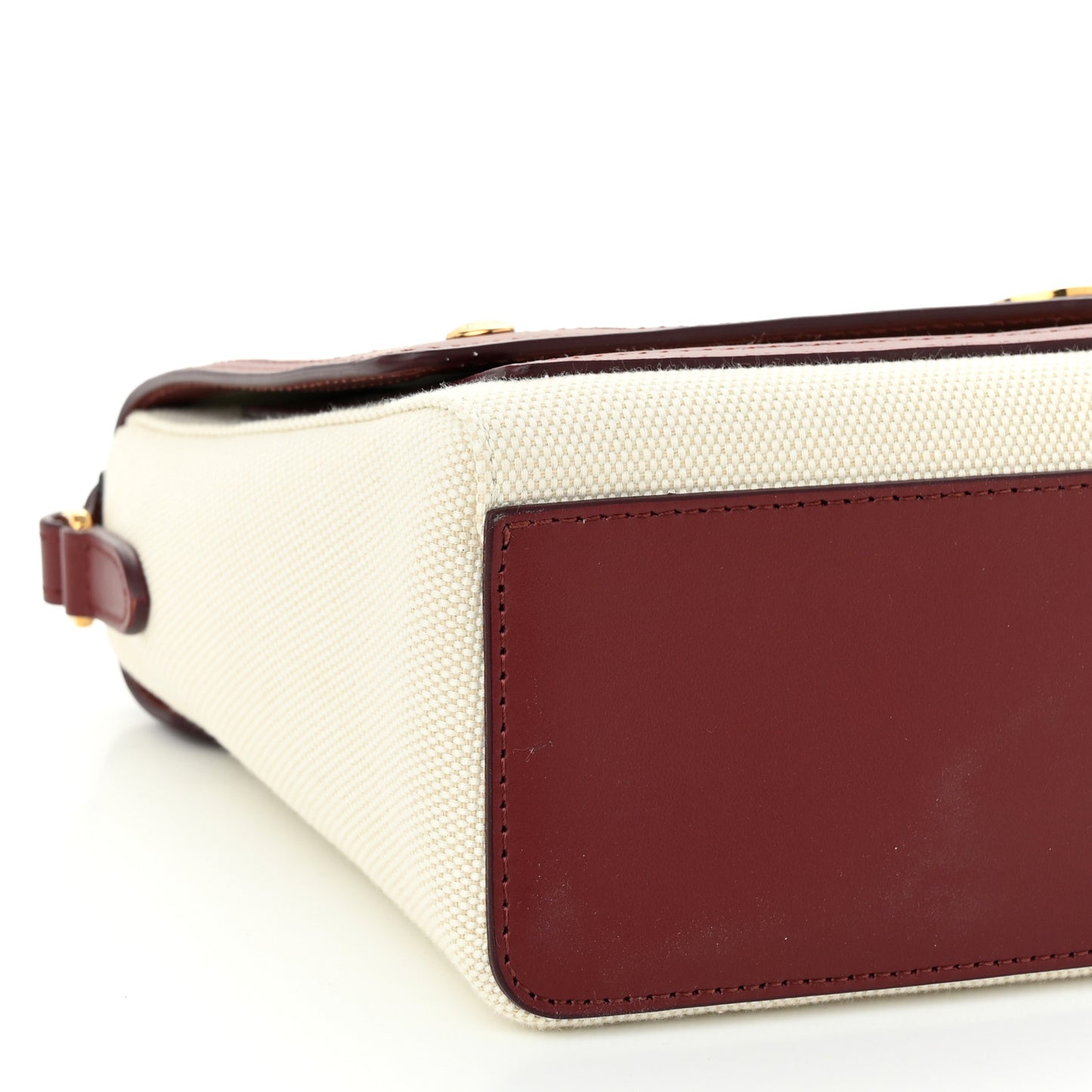 Canvas Horseferry Print Note Crossbody Bag Natural Tan Fiery Red