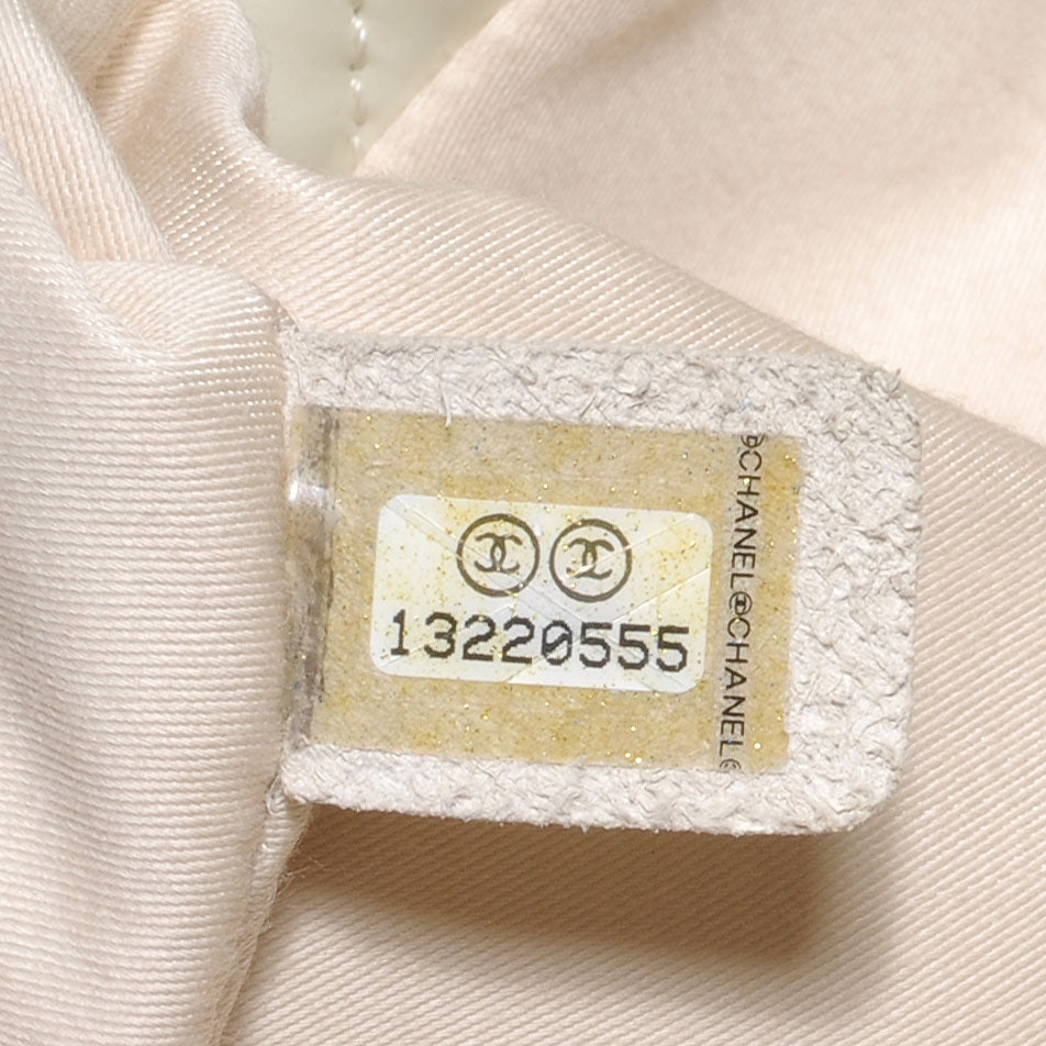 Patent Large Cells Tote White