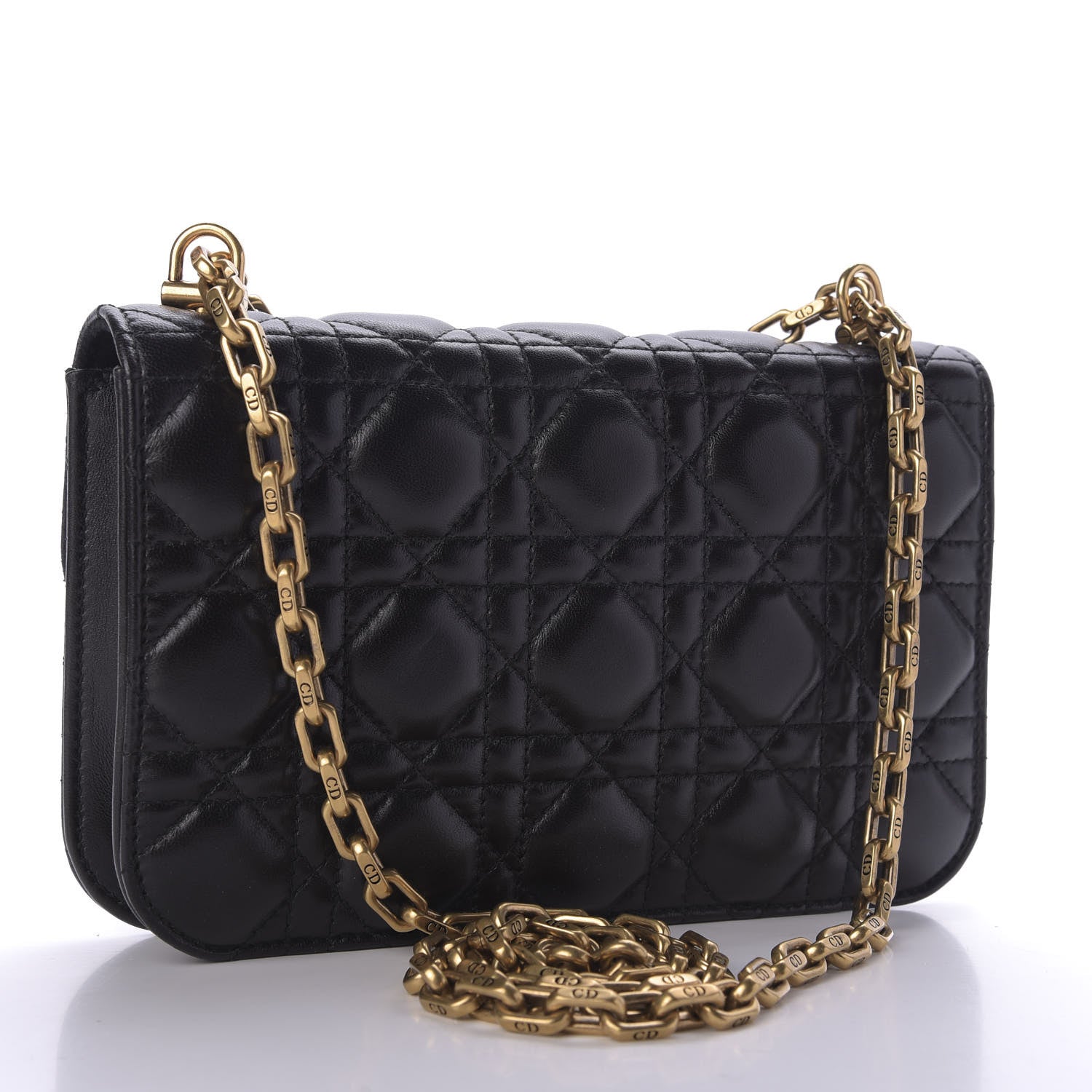 Christian Dior Lambskin Cannage Small Dioraddict Flap Bag Black 3 of 8