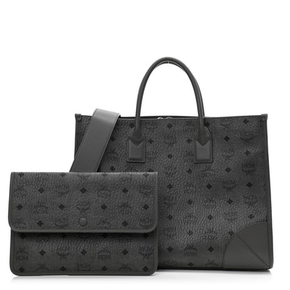 MCM Visetos Large Munchen Tote Grey 1 of 10