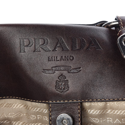 Prada Jacquard Logo Hobo Corda Moro 6 of 9