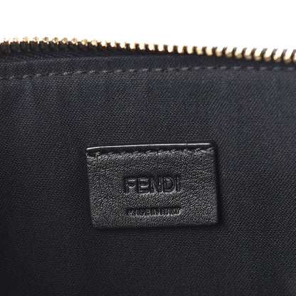 Fendi Vitello Dolce Fox Fur Monster Eyes Mini 2Jours Pouch Black Yellow 5 of 8