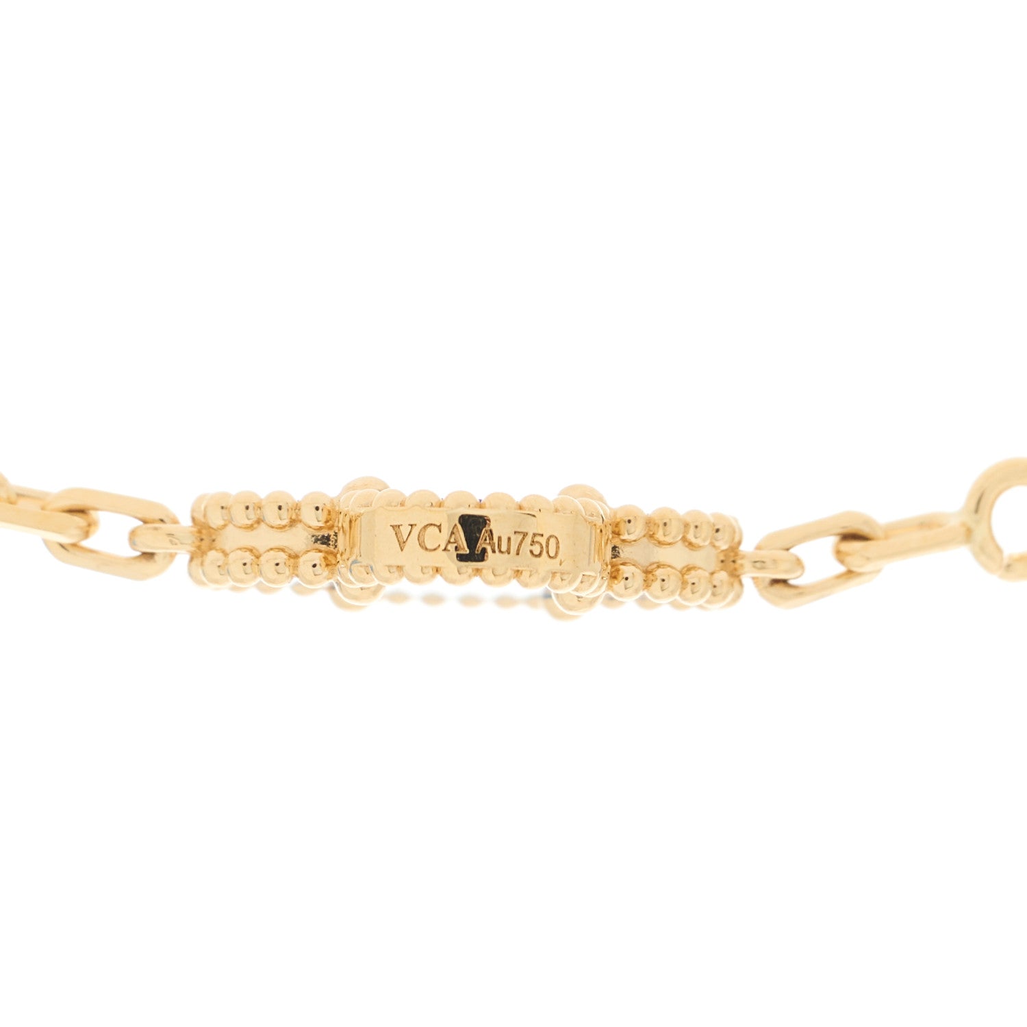 Van Cleef & Arpels 18K Yellow Gold Blue Agate 10 Motifs Vintage Alhambra Necklace 6 of 7