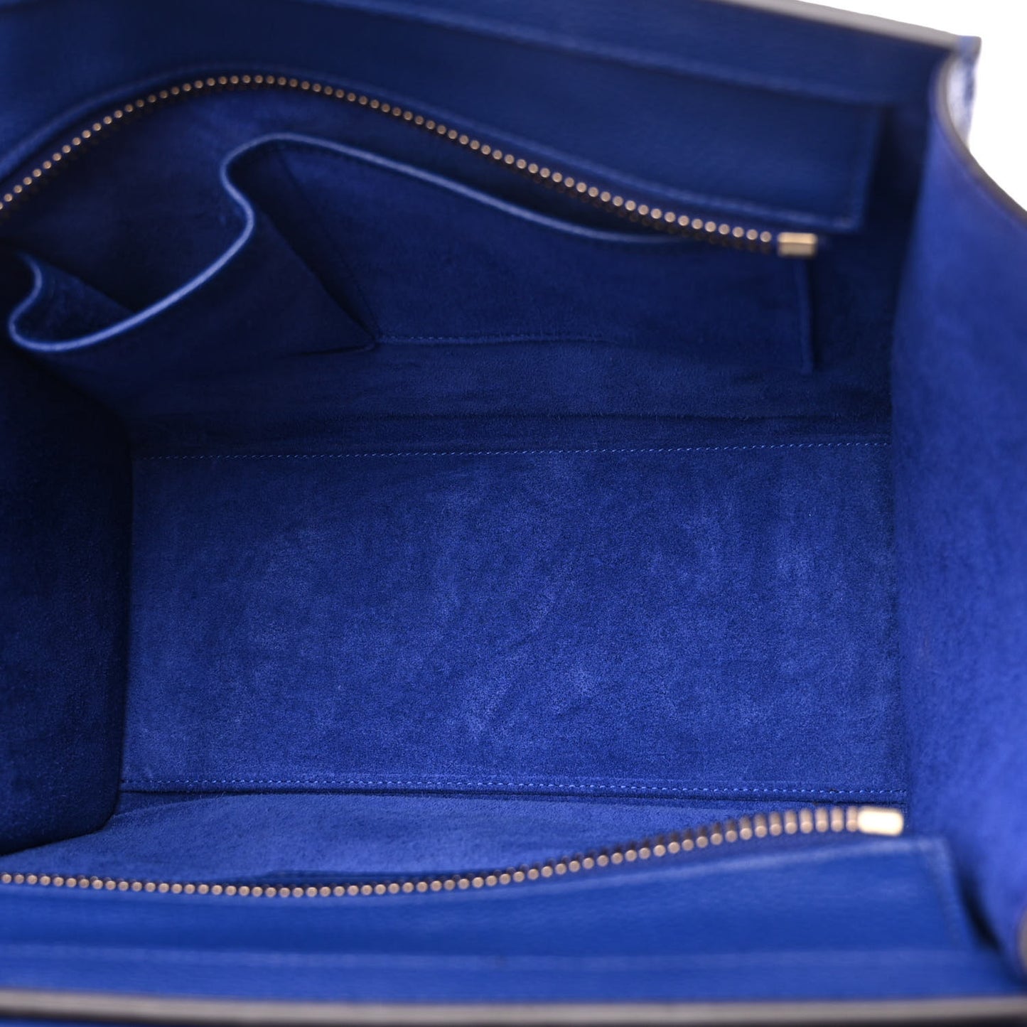 Drummed Calfskin Micro Luggage Indigo