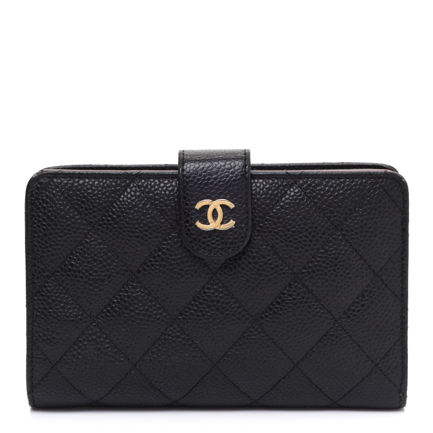 Chanel Caviar Quilted CC French Wallet Black 1 of 15