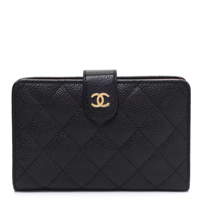 Chanel Caviar Quilted CC French Wallet Black 1 of 15