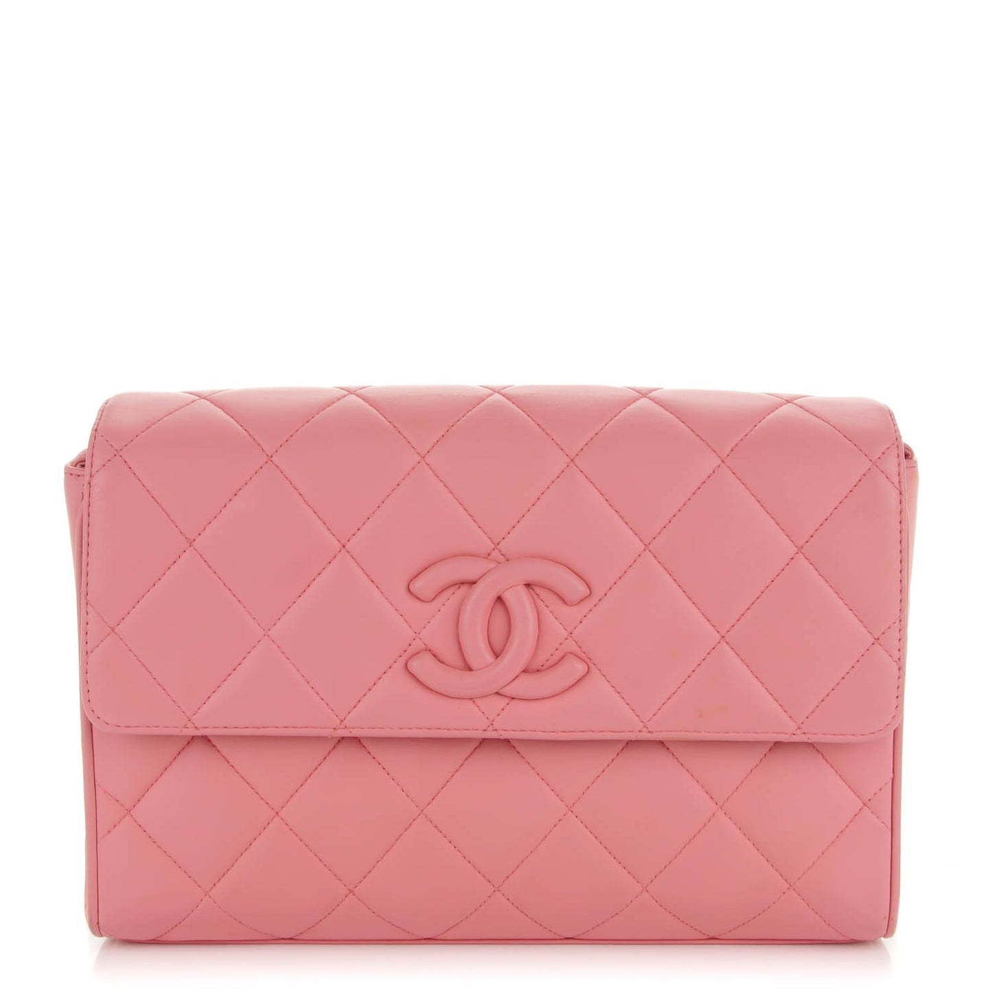 Lambskin Quilted CC Flap Pink