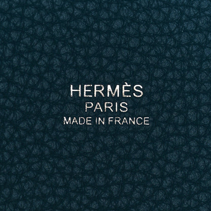 Hermes Taurillon Clemence Casaque Picotin Lock 18 PM Vert Bosphore Vert Cypress 6 of 10