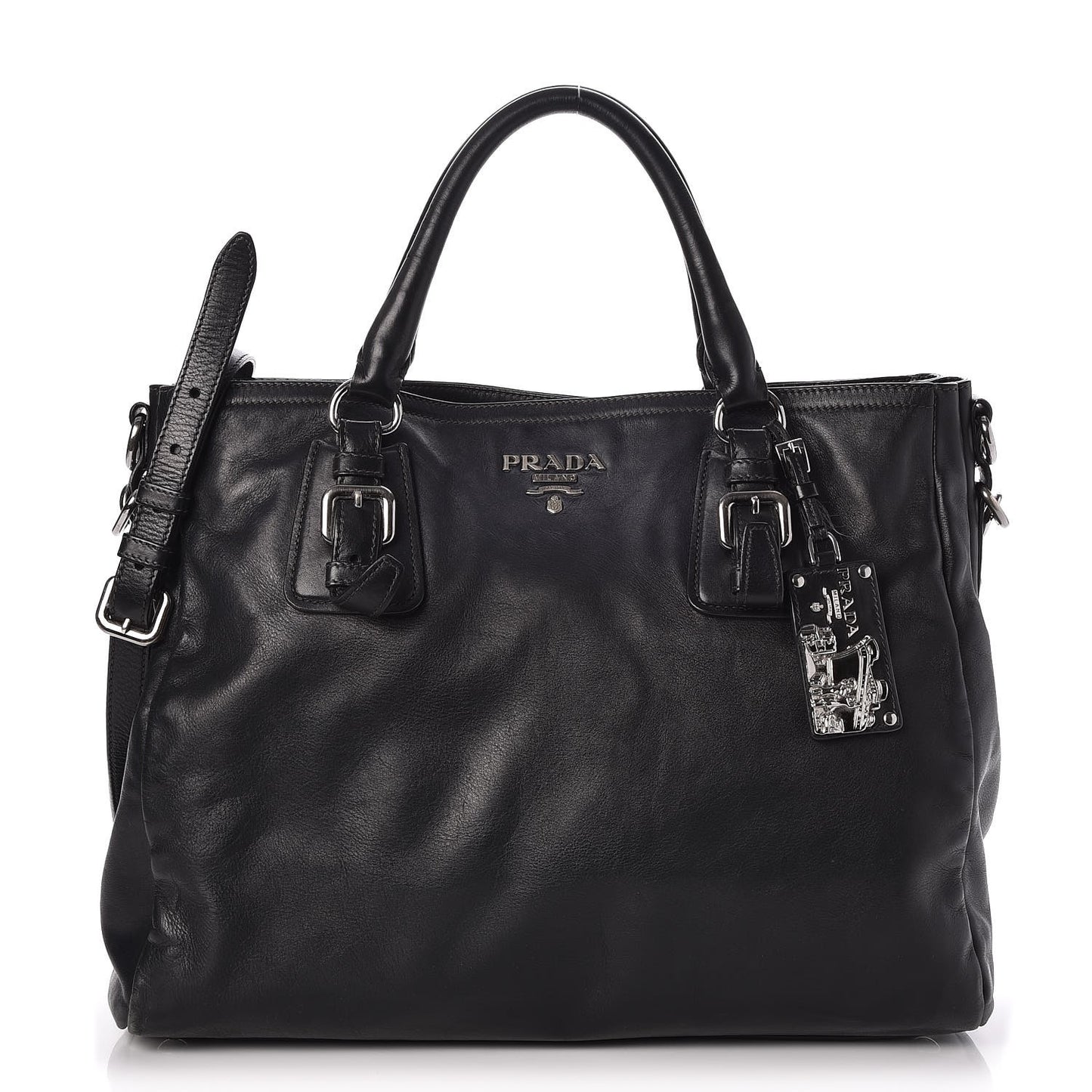 Soft Calf Shoulder Bag Nero Black