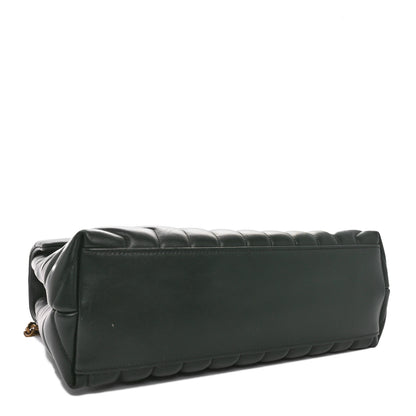 Saint Laurent Calfskin Y Quilted Monogram Medium Loulou Chain Satchel Vert Fonce 4 of 10