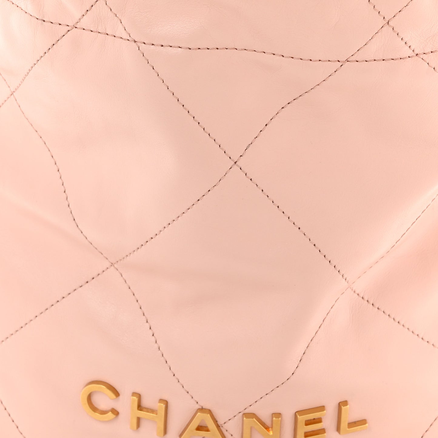 Shiny Calfskin Quilted Small Chanel 22 Light Pink