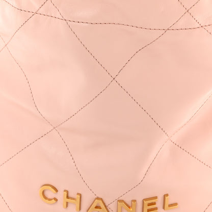 Chanel Shiny Calfskin Quilted Small Chanel 22 Light Pink 9 of 17