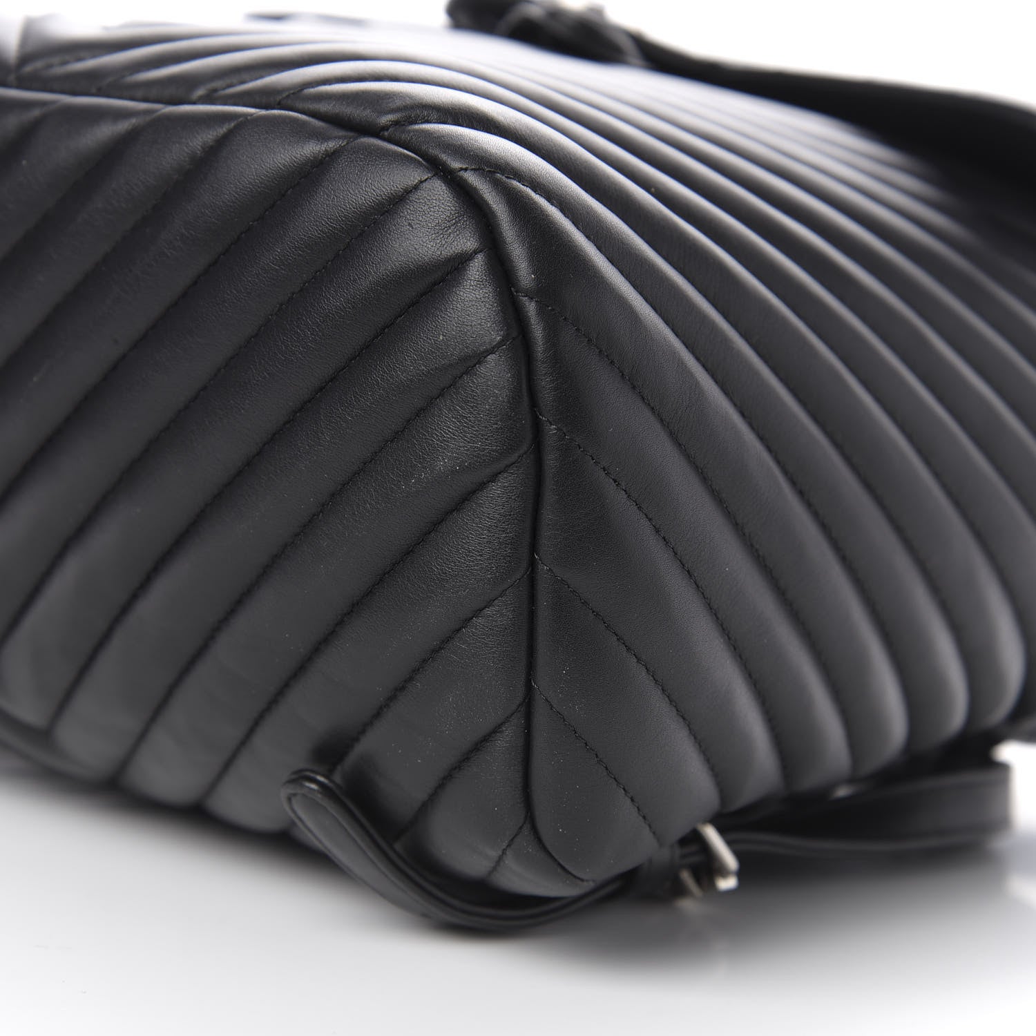 Chanel Calfskin Chevron Quilted Large Urban Spirit Backpack Black 8 of 9