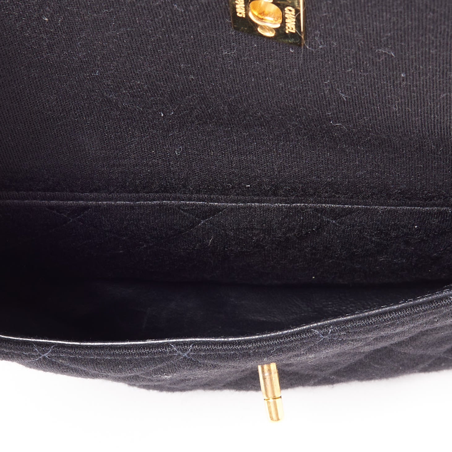 Chanel Jersey Quilted CC Shoulder Bag Black 5 of 11