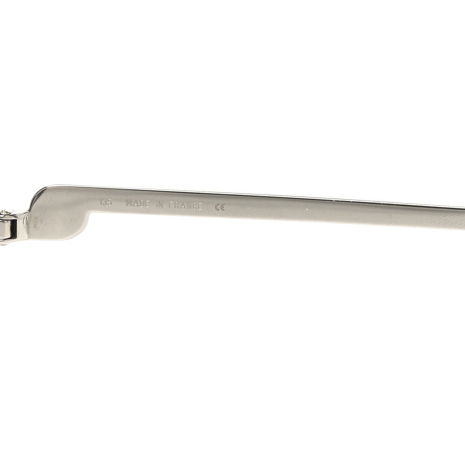 美品 Cartier カルティエ メガネ - 135 シルバー 度入り 大理石調 Cartier Metal Pearl Cat Eye Sunglasses Black Silver 1841968