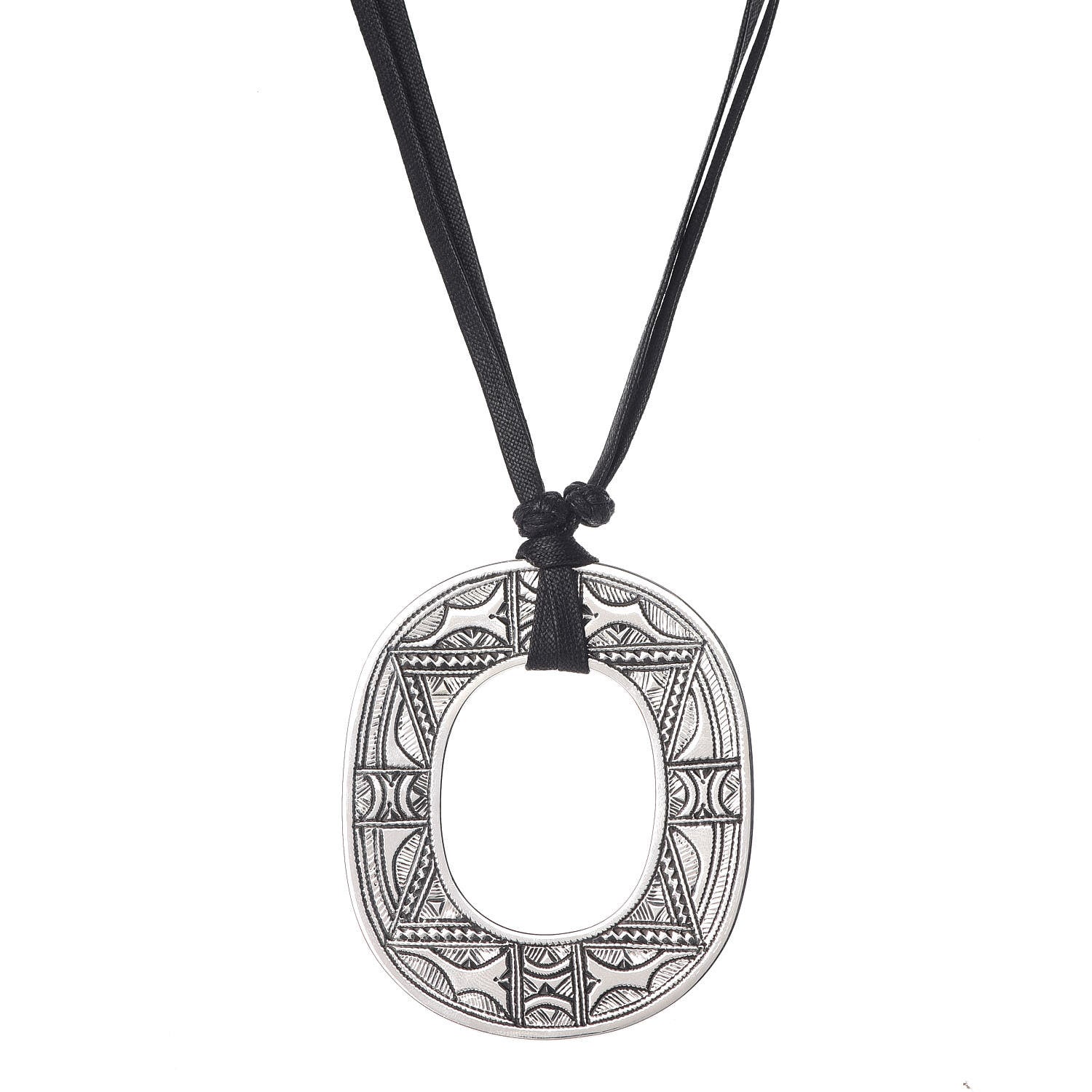 Hermes Sterling Silver Isthme Touareg Pendant Necklace 4 of 7