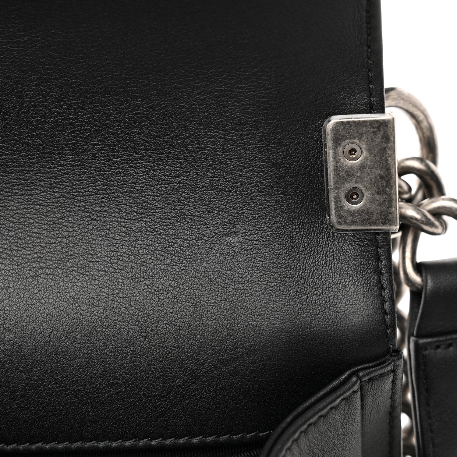 Chanel Calfskin Quilted Medium Boy Flap Black 12 of 14