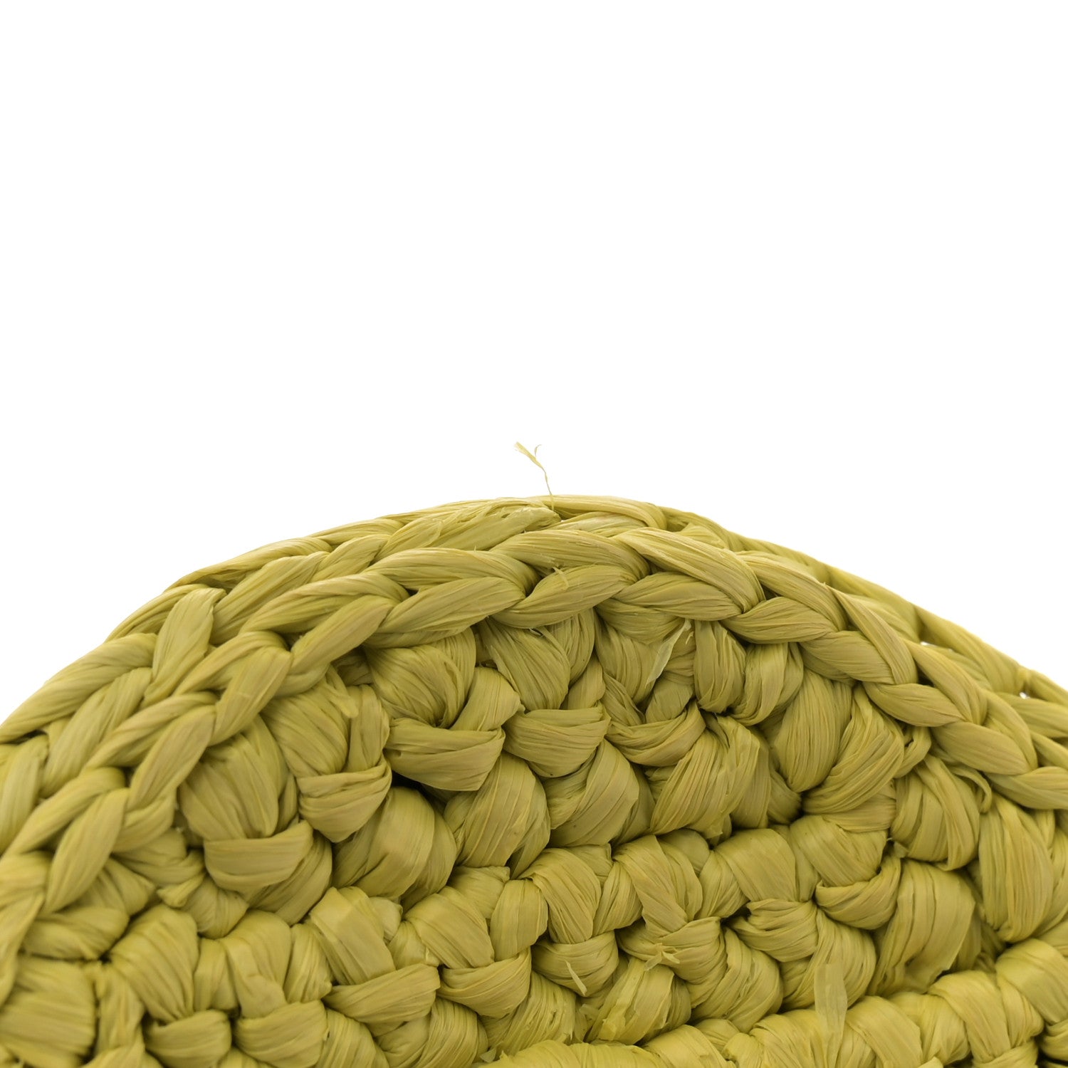 Prada Yarn Raffia Effect Crochet Triangle Shoulder Bag Cedro 11 of 11