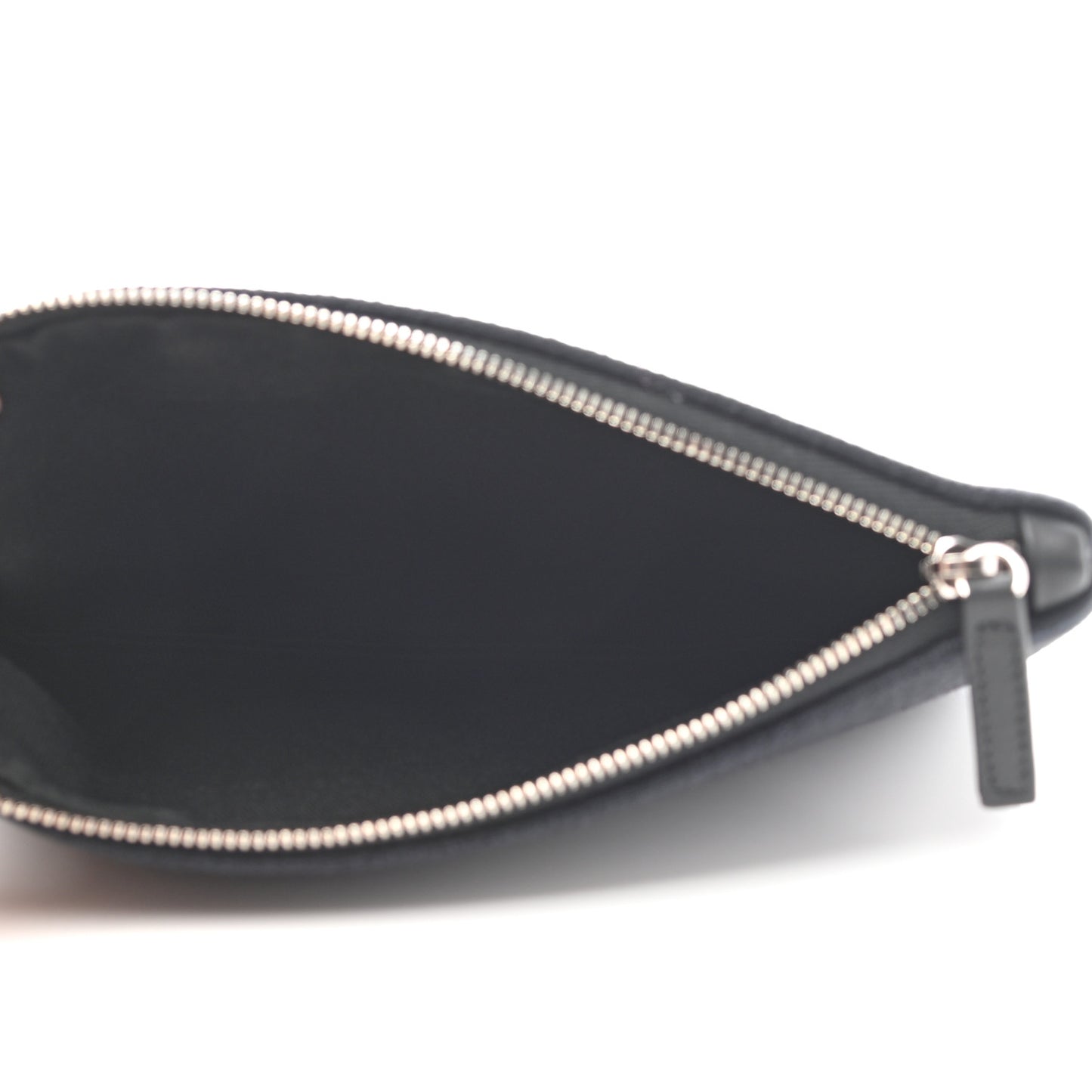 Mixed Fibers Small Deauville Pouch Black