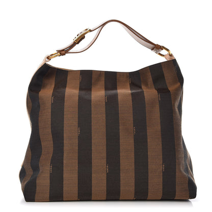 Fendi Pequin Cuoio Vegetale Large Hobo Tobacco Vacchetta Cuoio 1 of 7