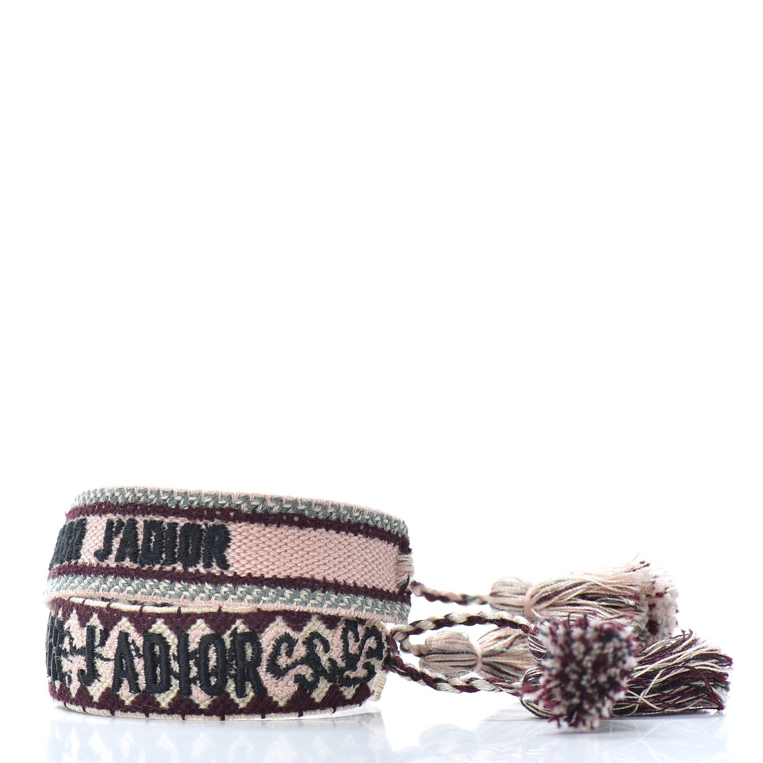 Christian Dior Woven Cotton J'Adior Friendship Bracelet Set Pink Multicolor 3 of 4