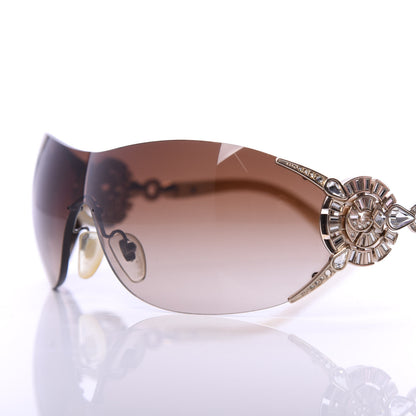Bulgari Crystal Sunglasses 6039-B Beige 7 of 8