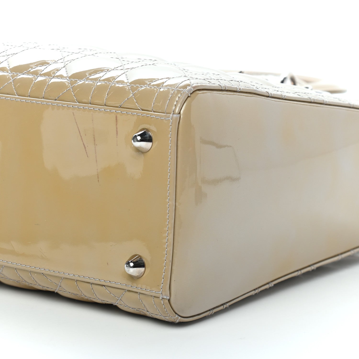 Christian Dior Patent Cannage Large Lady Dior Beige 8 of 9