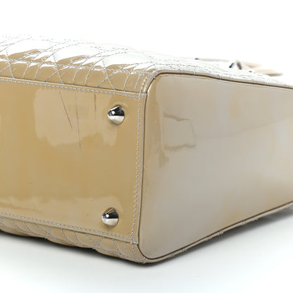 Christian Dior Patent Cannage Large Lady Dior Beige 8 of 9