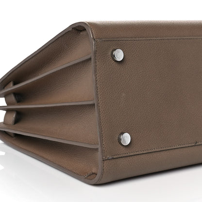 Saint Laurent Grained Calfskin Small Sac De Jour Taupe 8 of 10