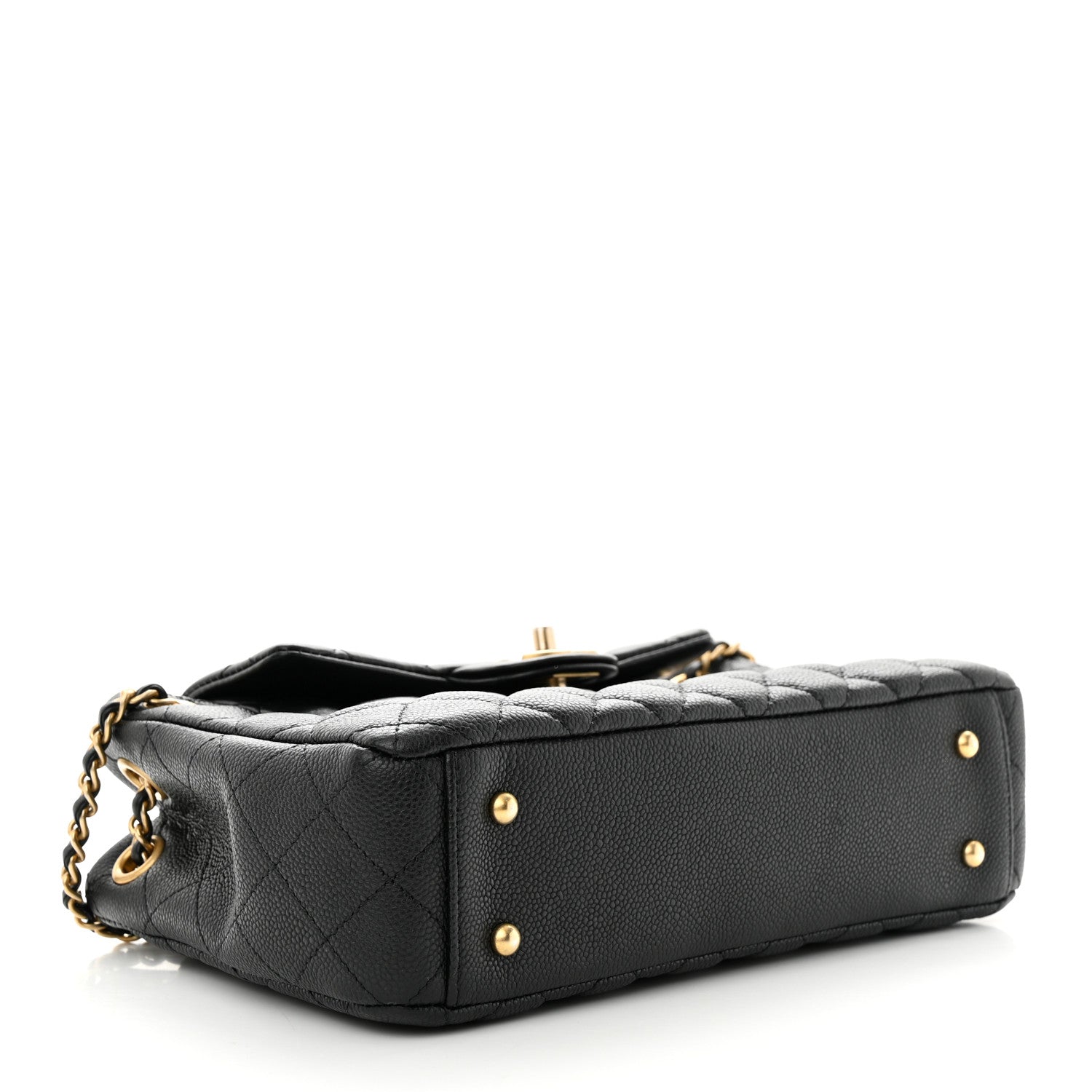 Chanel Caviar Calfskin Quilted Small Top Handle Flap Black 4 of 10