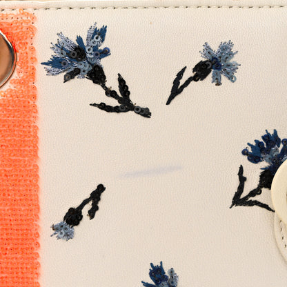 Christian Dior Lambskin Embroidered Sequin Medium Flower Lady Dior Off White 11 of 17