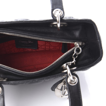 Christian Dior Lambskin Cannage Medium Lady Dior Black 5 of 10