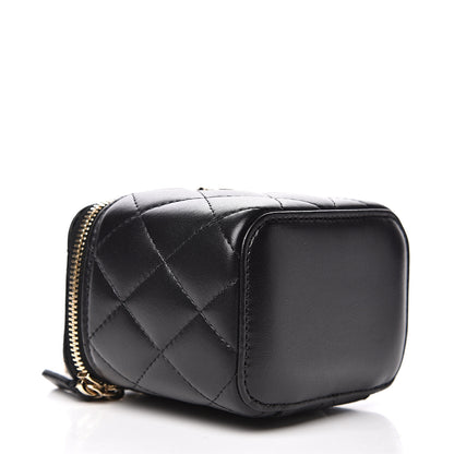 Chanel Lambskin Quilted Trendy Mini Vanity Case With Chain Black 3 of 10