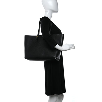 Saint Laurent Grained Calfskin E/W Large Shopping Tote Black 1 of 6