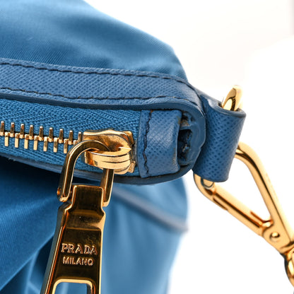 Prada Tessuto Nylon Saffiano Tote Cobalto 12 of 12