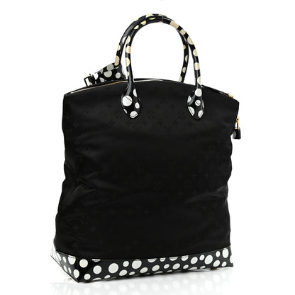 Louis Vuitton Nylon Kusama Infinity Dots Lockit Vertical MM Black White 2 of 9