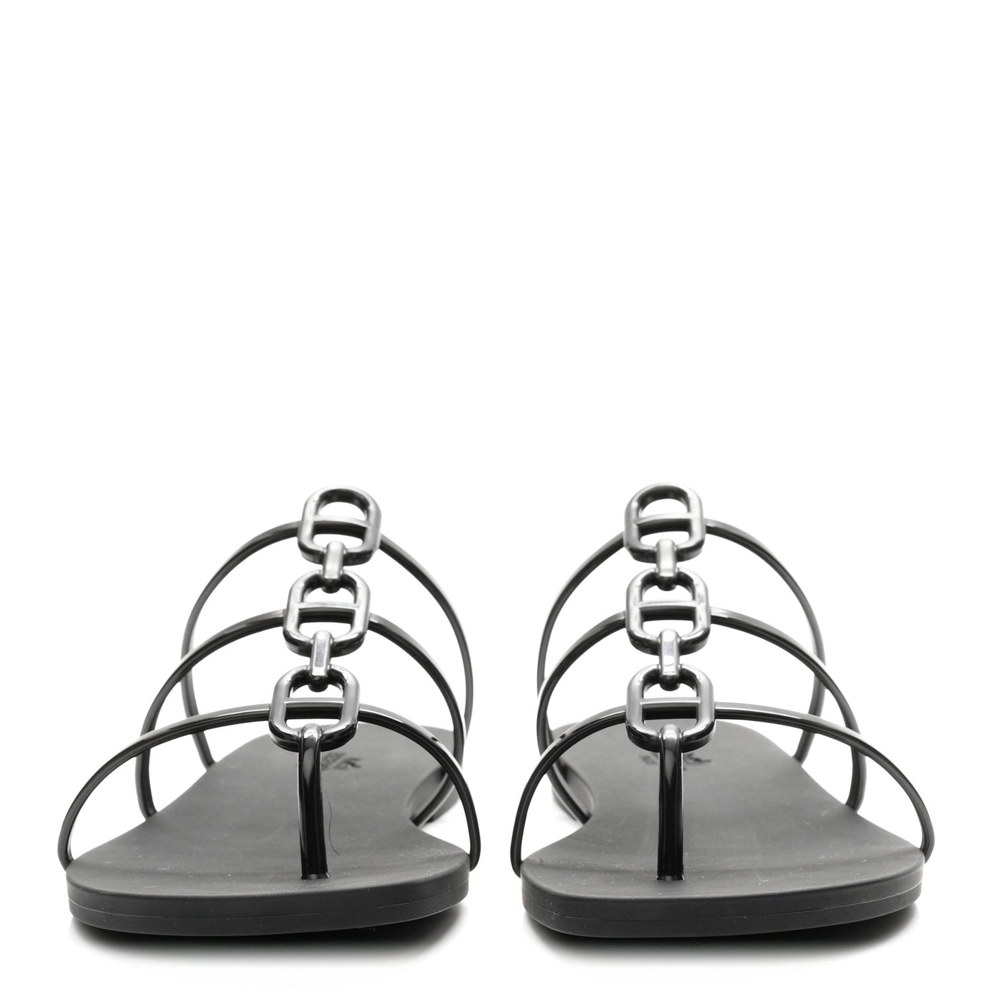 Rubber Womens Mykonos Sandals 38 Black