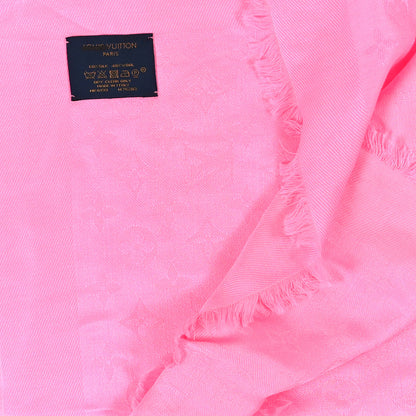 Louis Vuitton Silk Wool Monogram Shawl Velvet Rose 3 of 3