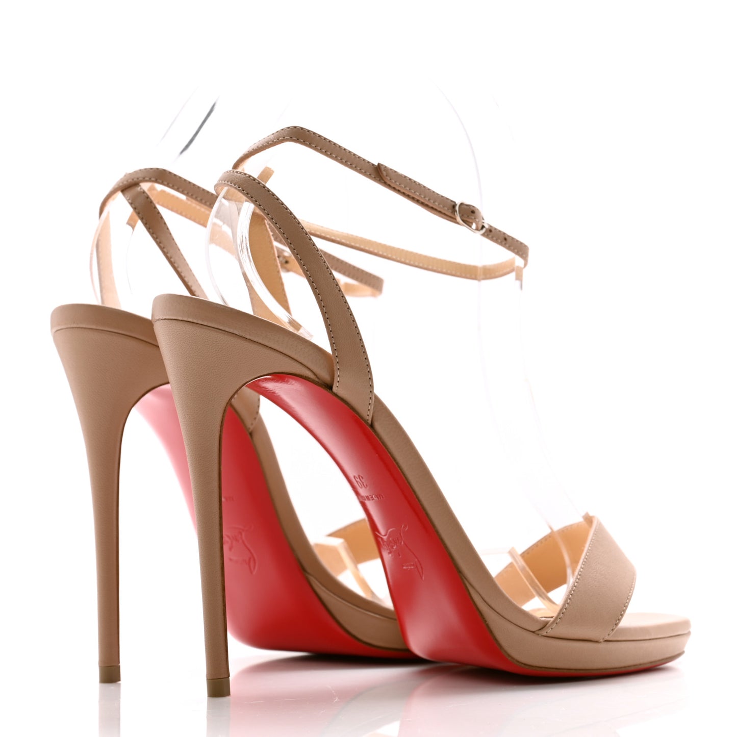 Nappa Loubi Queen 120 Pumps 39 Nude