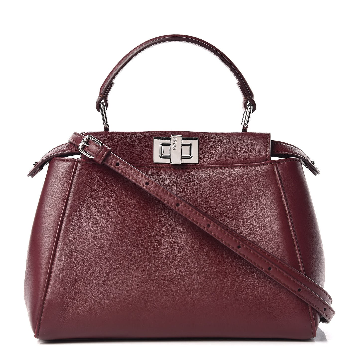 Nappa Mini Peekaboo Iconic Satchel Bordeaux