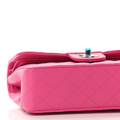 Chanel Caviar Quilted Small Double Flap Dark Pink 8 of 9