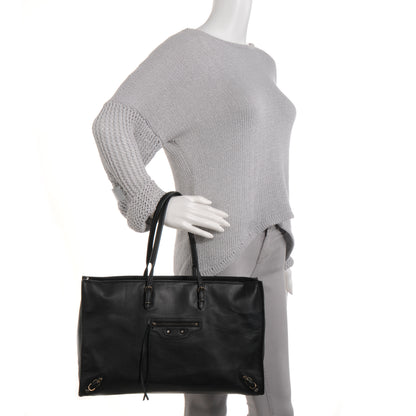 Balenciaga Veau Papier Medium Office Zip Tote Black 2 of 8