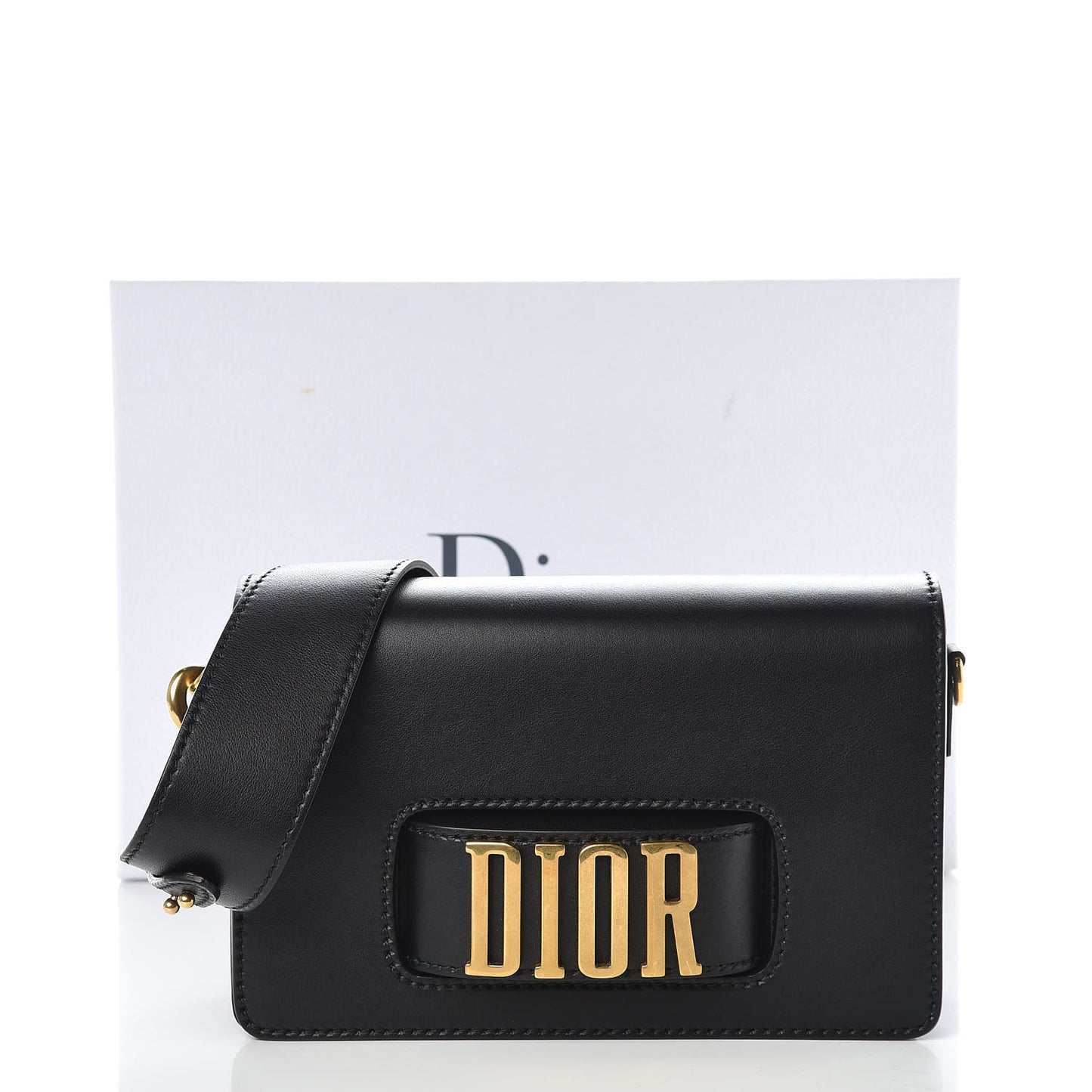 Smooth Calfskin Dio(r)evolution Flap Bag Black