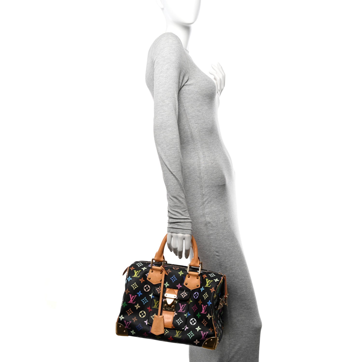 Louis Vuitton Monogram Multicolor Speedy 30 Black 2 of 20