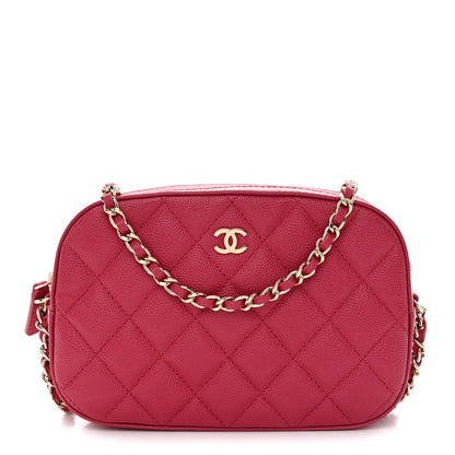 Chanel Caviar Quilted Camera Case Dark Pink 1 of 11