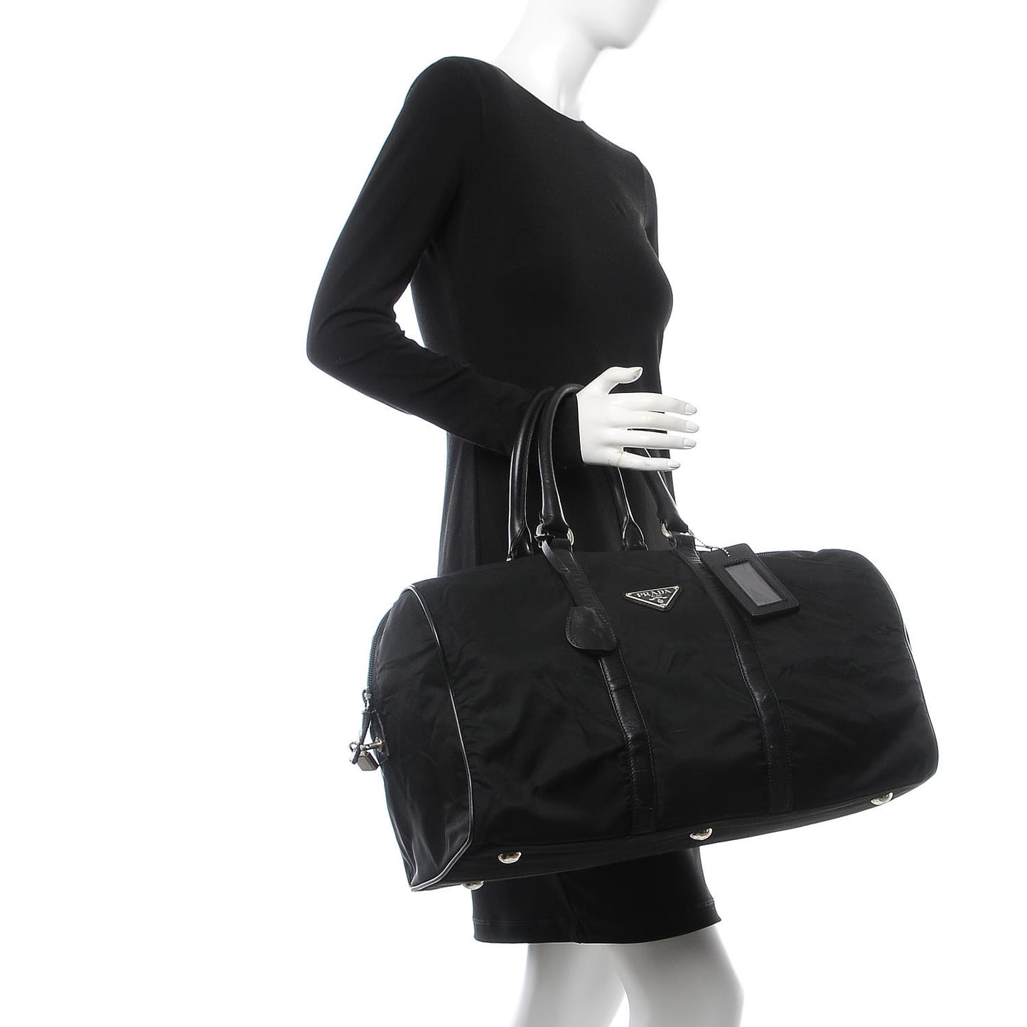 Tessuto Nylon Saffiano Weekender Black