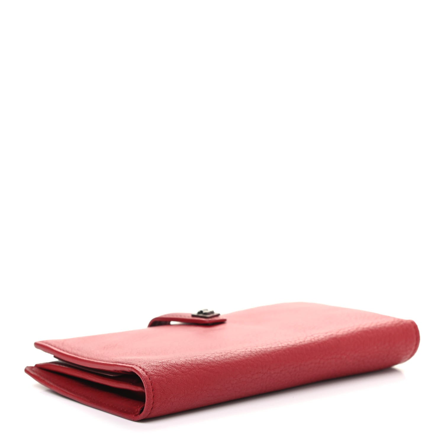 Chanel Calfskin CC Yen Wallet Red 4 of 9