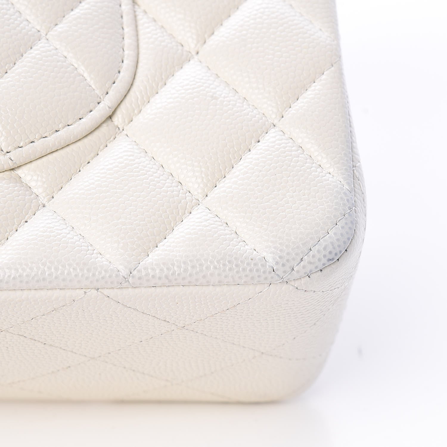 Chanel Caviar Quilted Medium Double Flap White 14 of 14